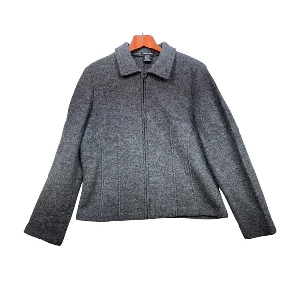 Sarah Ladies Wool Zip-Up Jacket XL Gray Classic - Picture 1 of 12